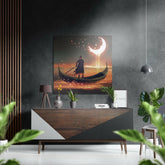 Moon Collector Brushed Aluminium Dibond Wall Art.